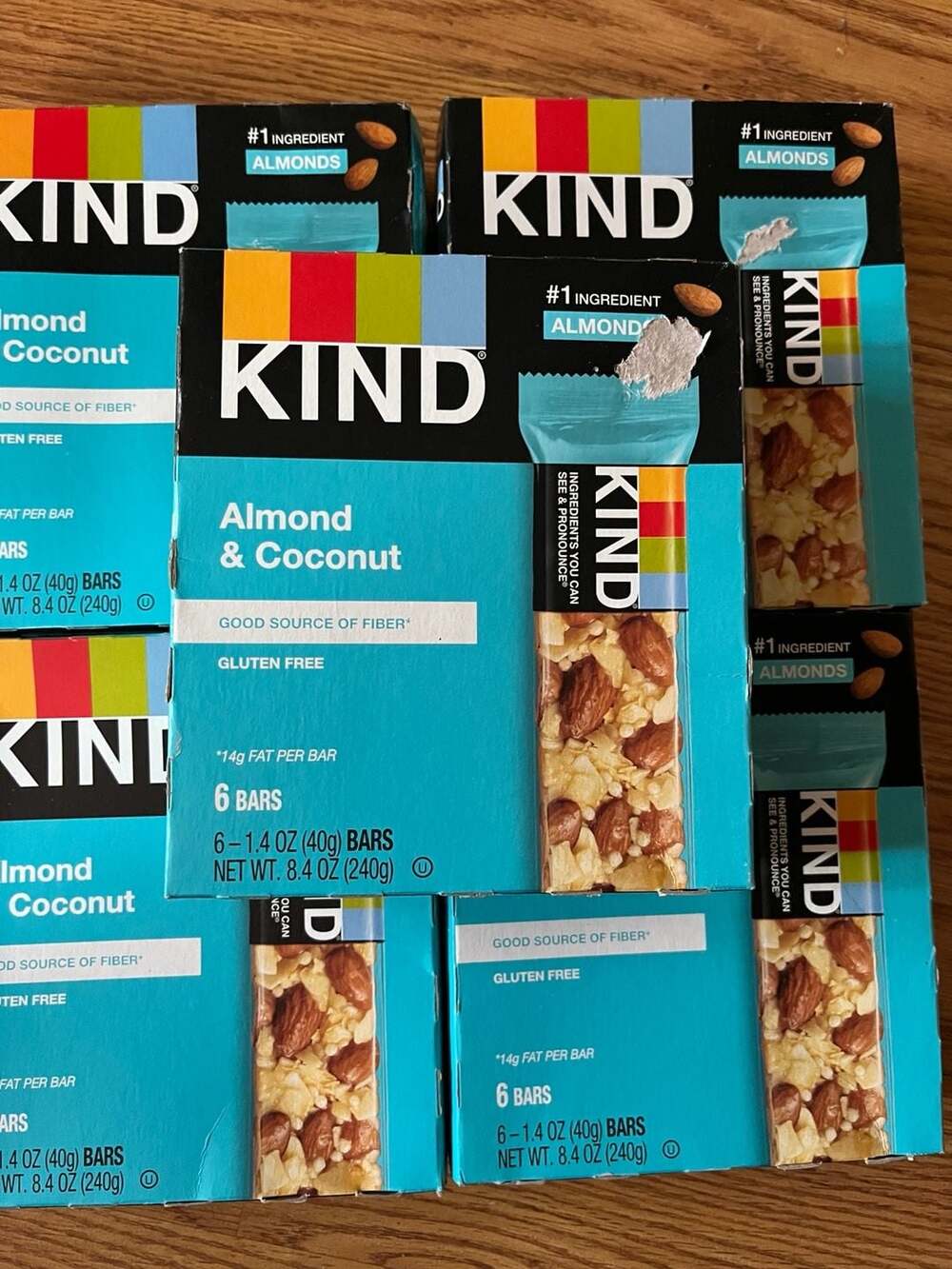 KIND Almond & Coconut Nut Bars, 6-Pack Box (Set of 5 Boxes)